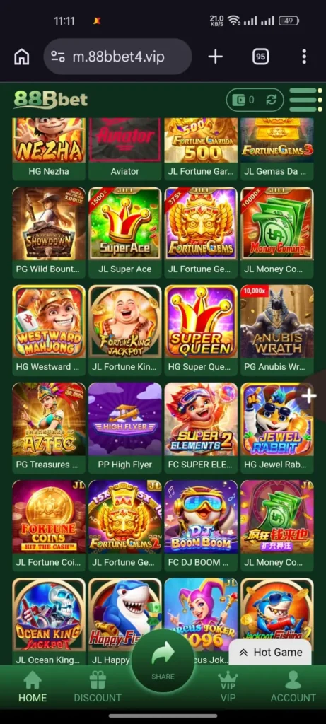 88bet game interface