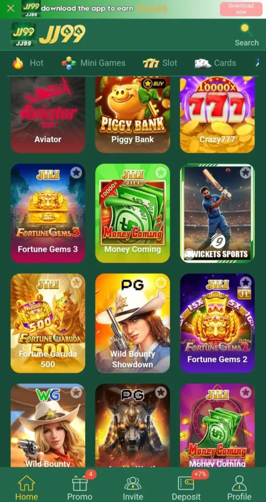 JJ99 game interface