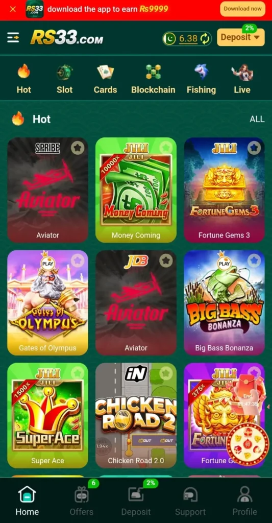 RS33 game interface